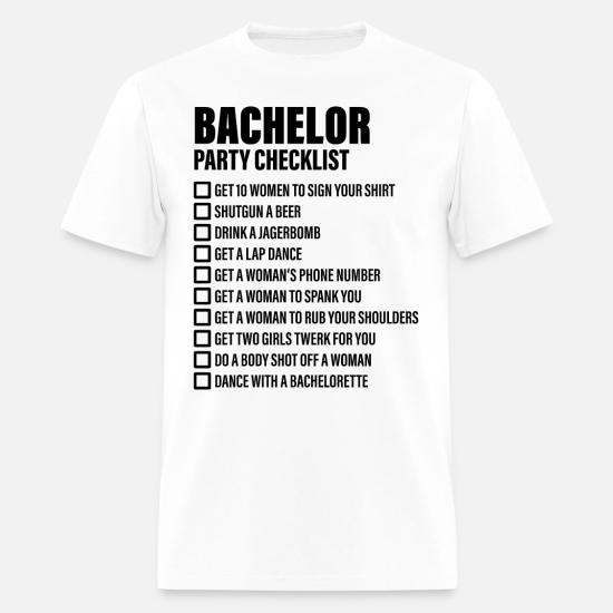 Bachelor Party Checklist' Men's T-Shirt 